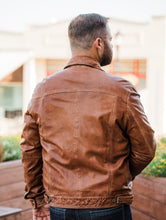 Jacket, Western Leather Jean Jacket - Style 1055