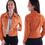 Orange Suede Leather Women