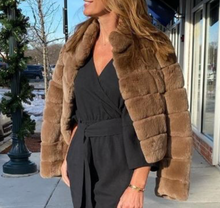 Coat, Genuine Rex Rabbit Fur - Linda Richards - Style RS50