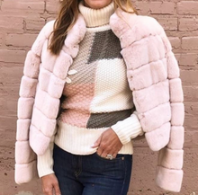 Coat, Genuine Rex Rabbit Fur - Linda Richards - Style RS50
