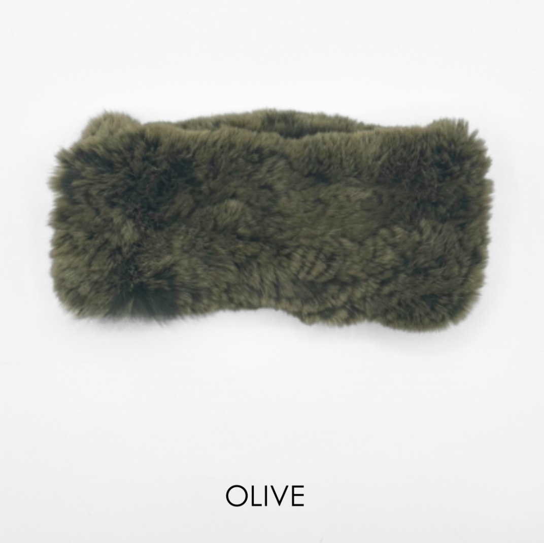 Linda Richards Rex Rabbit Fur Headband