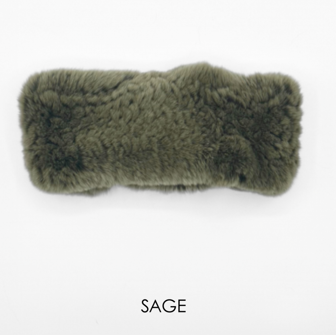 Linda Richards Rex Rabbit Fur Headband