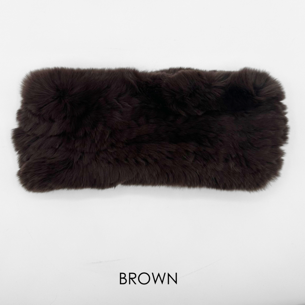 Linda Richards Rex Rabbit Fur Headband