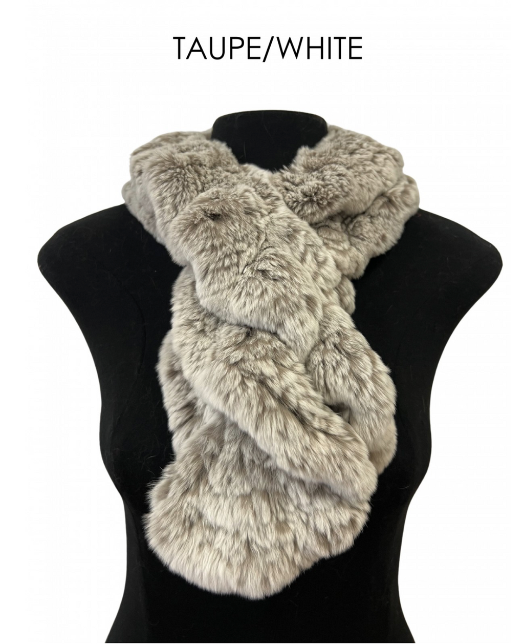 Linda Richards Pull-Through Rex Rabbit Fur Scarf
