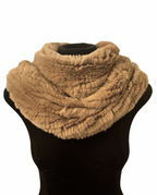 Scarf, Stretchable Infinity Rex Rabbit Fur - Linda Richards -Style IN31
