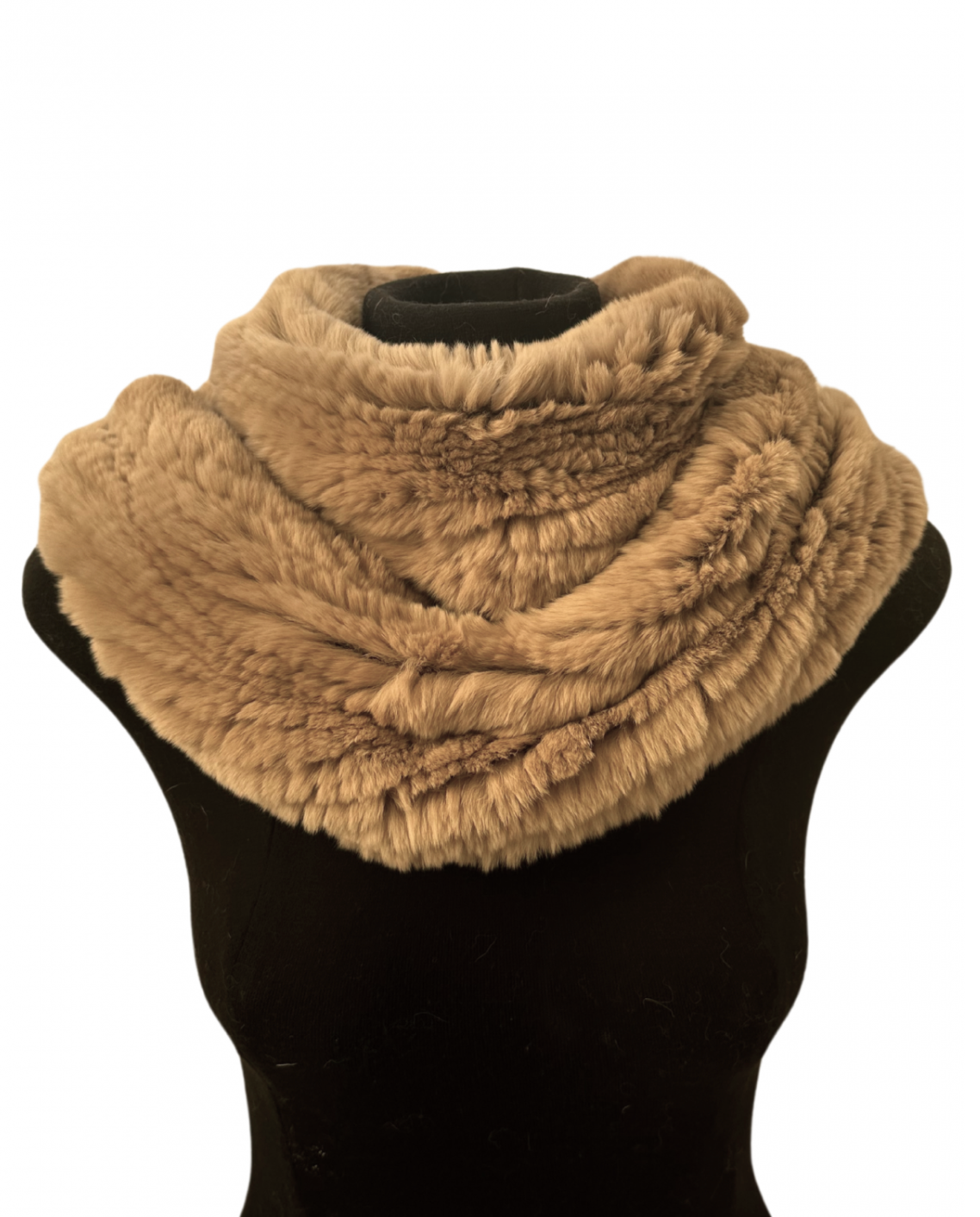 Scarf, Stretchable Infinity Rex Rabbit Fur - Linda Richards -Style RX31