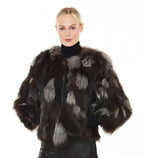 Linda Richards Genuine Silver Fox Fur Coat
