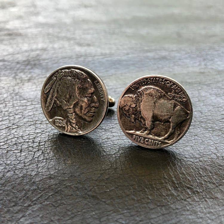 Cuff Links, Buffalo Nickels