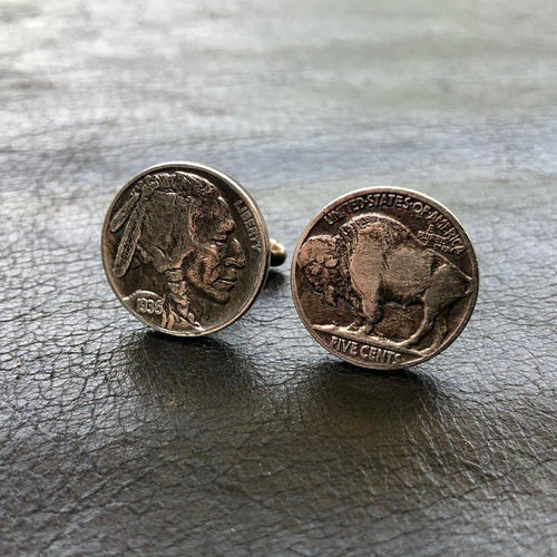 Buffalo Nickels Cuff Links