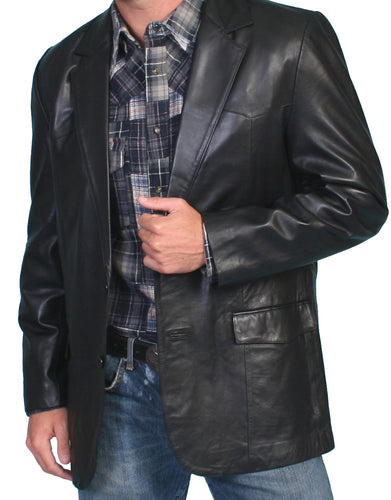 Man-Wearing-Leather-Blazer-Western-Cut-in-Black-501-11