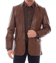 Blazer, Leather Western Cut Chocolate - Style 501-427