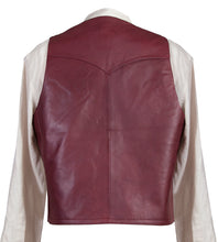 Vest, Leather Western Cut Black Cherry 503-179