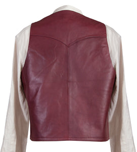 Vest, Leather Western Cut Black Cherry 503-179