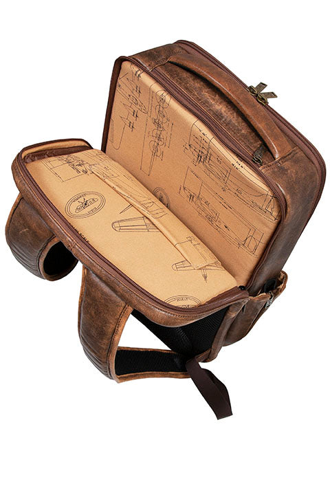 Scully Aero Squadron Leather Backpack