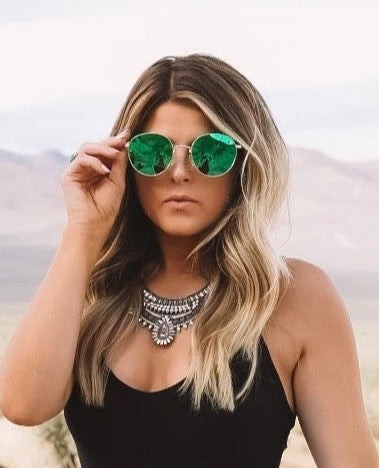 Sunglasses, Roam with Polarized Lens, Gold Frames, SALE!
