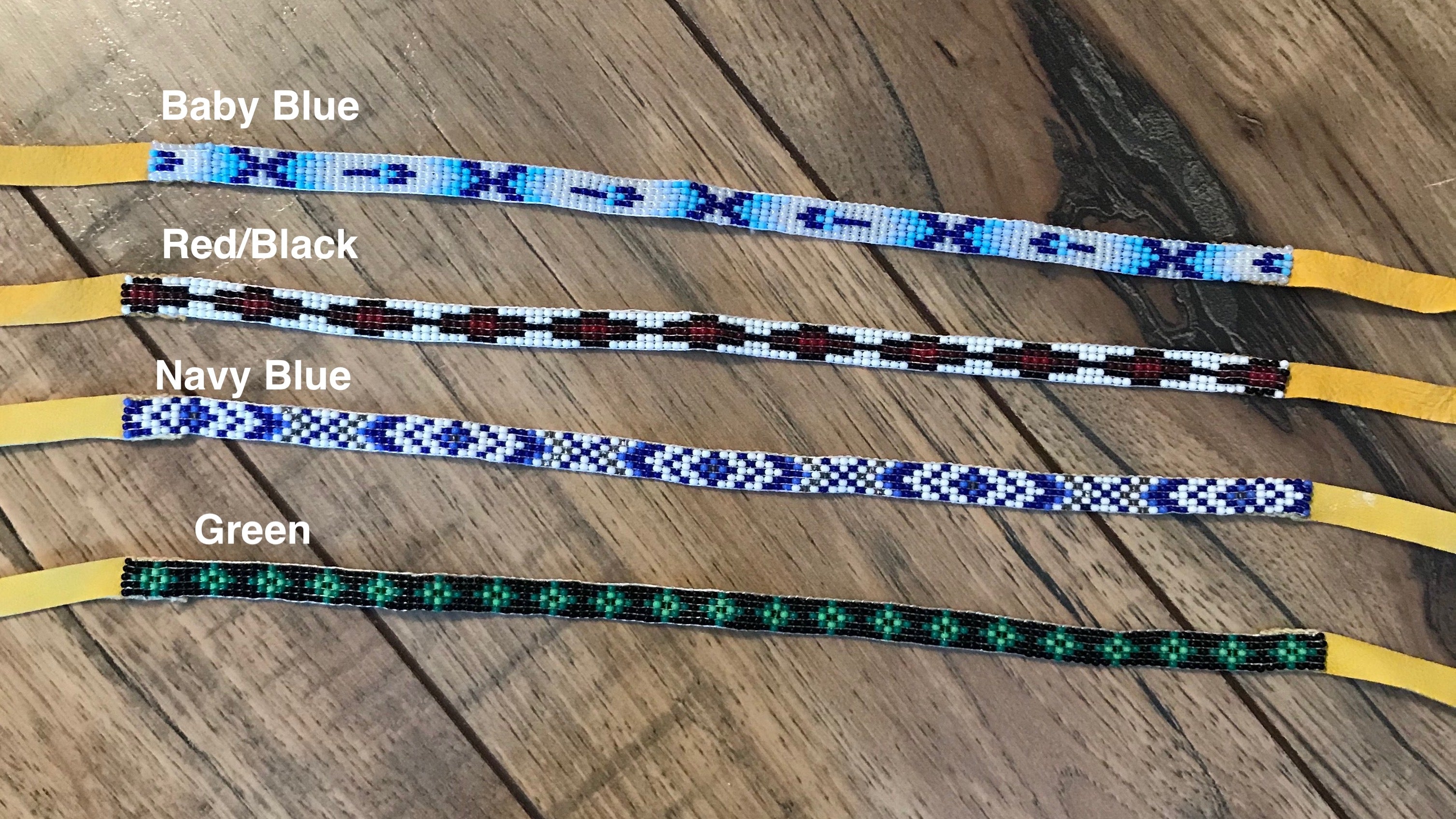 Beaded-Leather-Choker-3/8-inch-wide