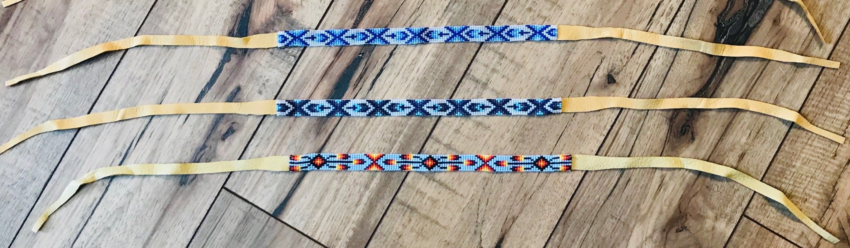 Beaded-Leather-Choker-5/8-inch-wide