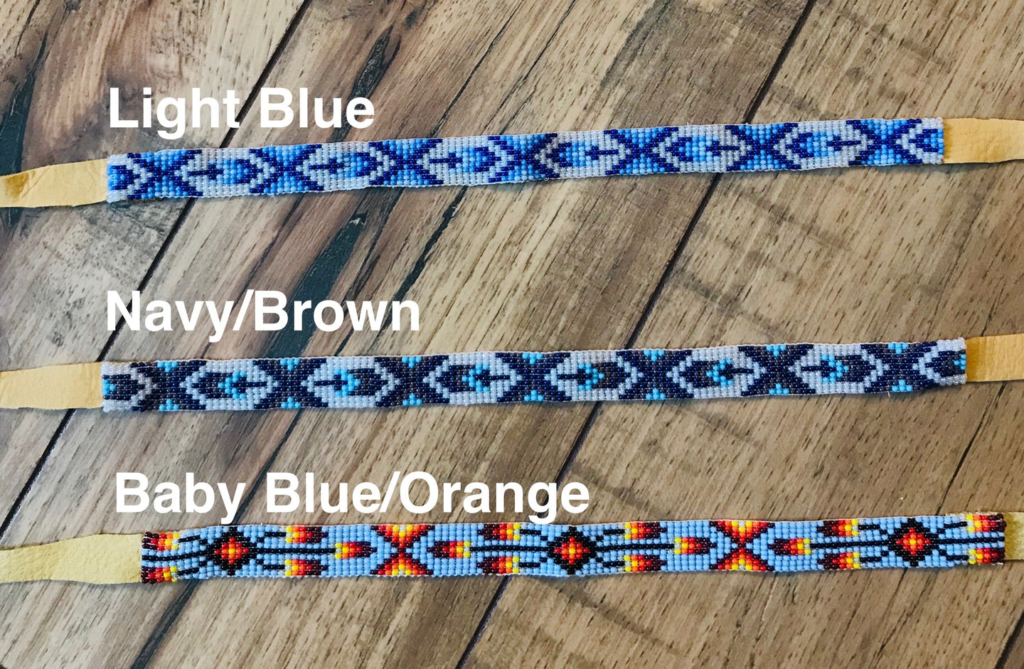 Beaded-Leather-Choker-5/8-inch-wide