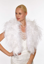 Beautiful-Woman-Wearing-Feather-Cape-by-Linda-Richards-New-York-FT33-White