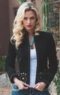 Beautiful-Woman-Wearing-a-Black-Leather-Concho-Jacket-by-Scully-L191