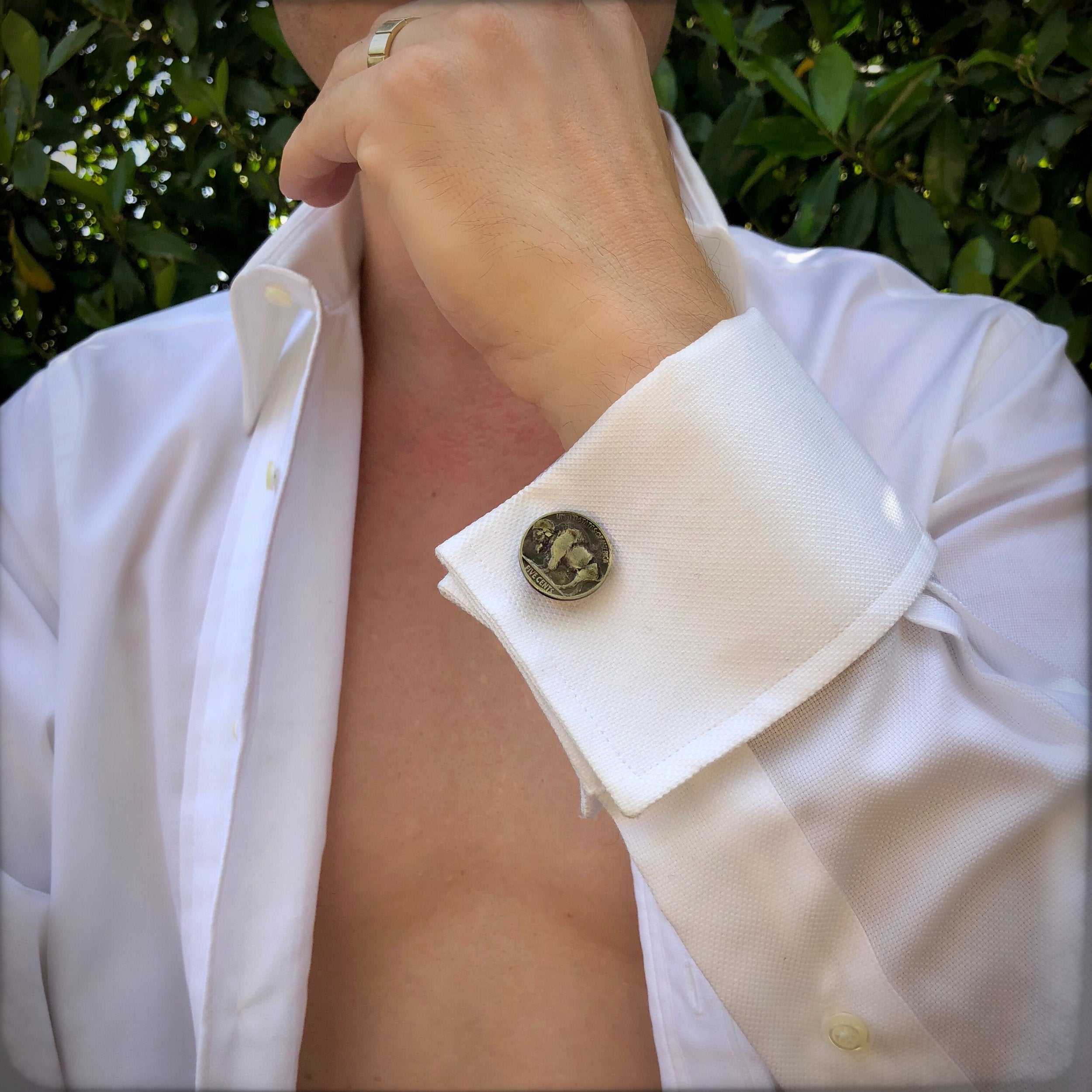 Cuff Links, Buffalo Nickels