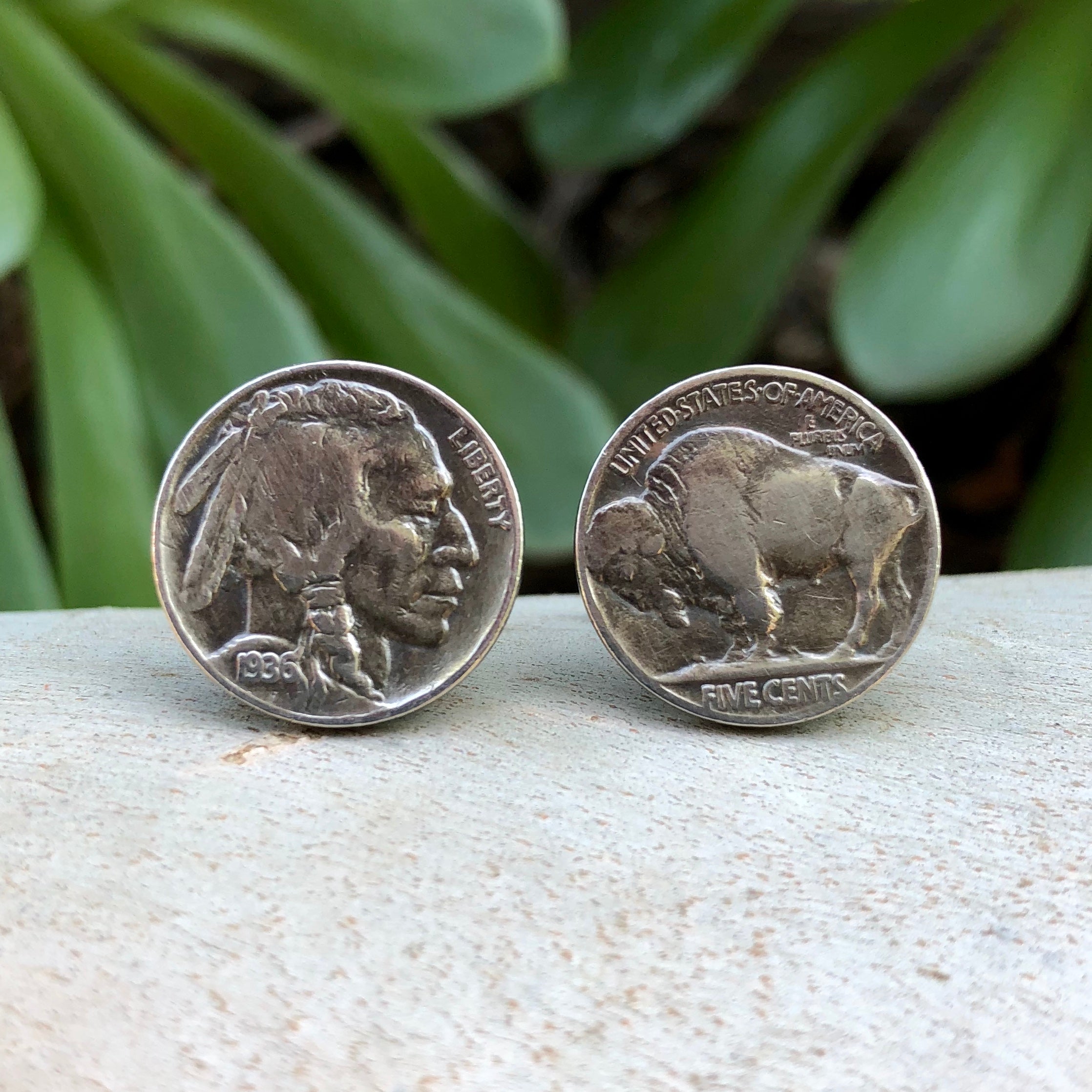 Cuff Links, Buffalo Nickels
