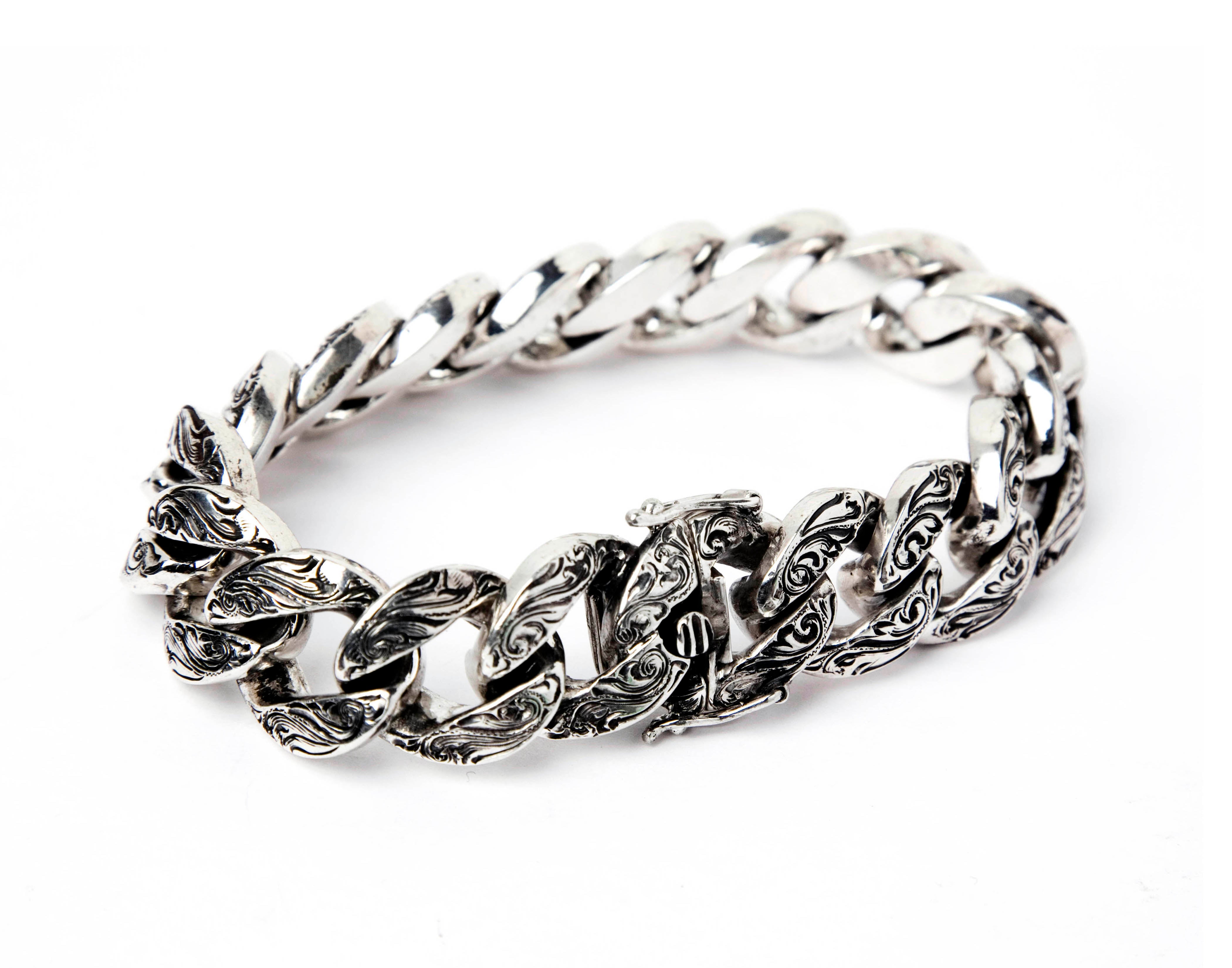 アクセサリー Engraved Cutstone Link Bracelet Engraved Cutstone Link Bracelet