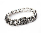 Bracelet, Links in Hand Engraved Sterling Silver CB-10