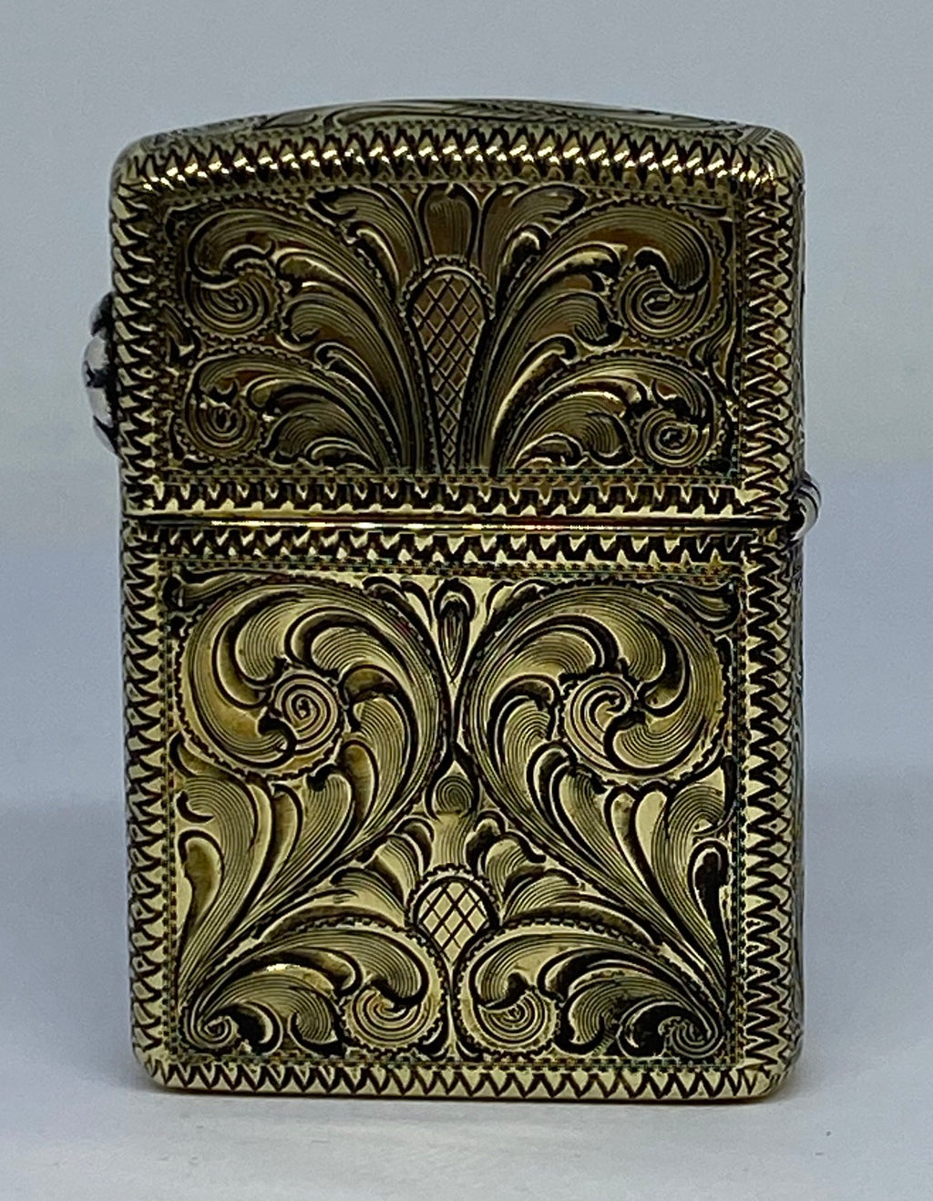 Zippo Lighter with Catrina — Engraved Custom Brass Armor