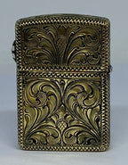 Zippo Lighter with Catrina — Engraved Custom Brass Armor