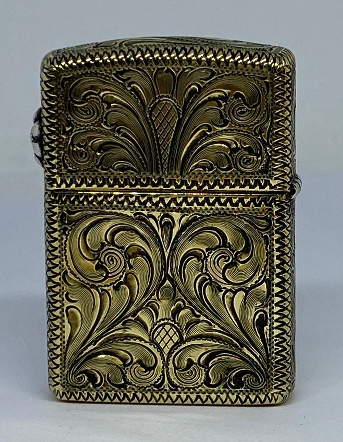 Zippo Lighter with Catrina — Engraved Custom Brass Armor