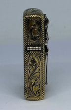 Zippo Lighter with Catrina — Engraved Custom Brass Armor
