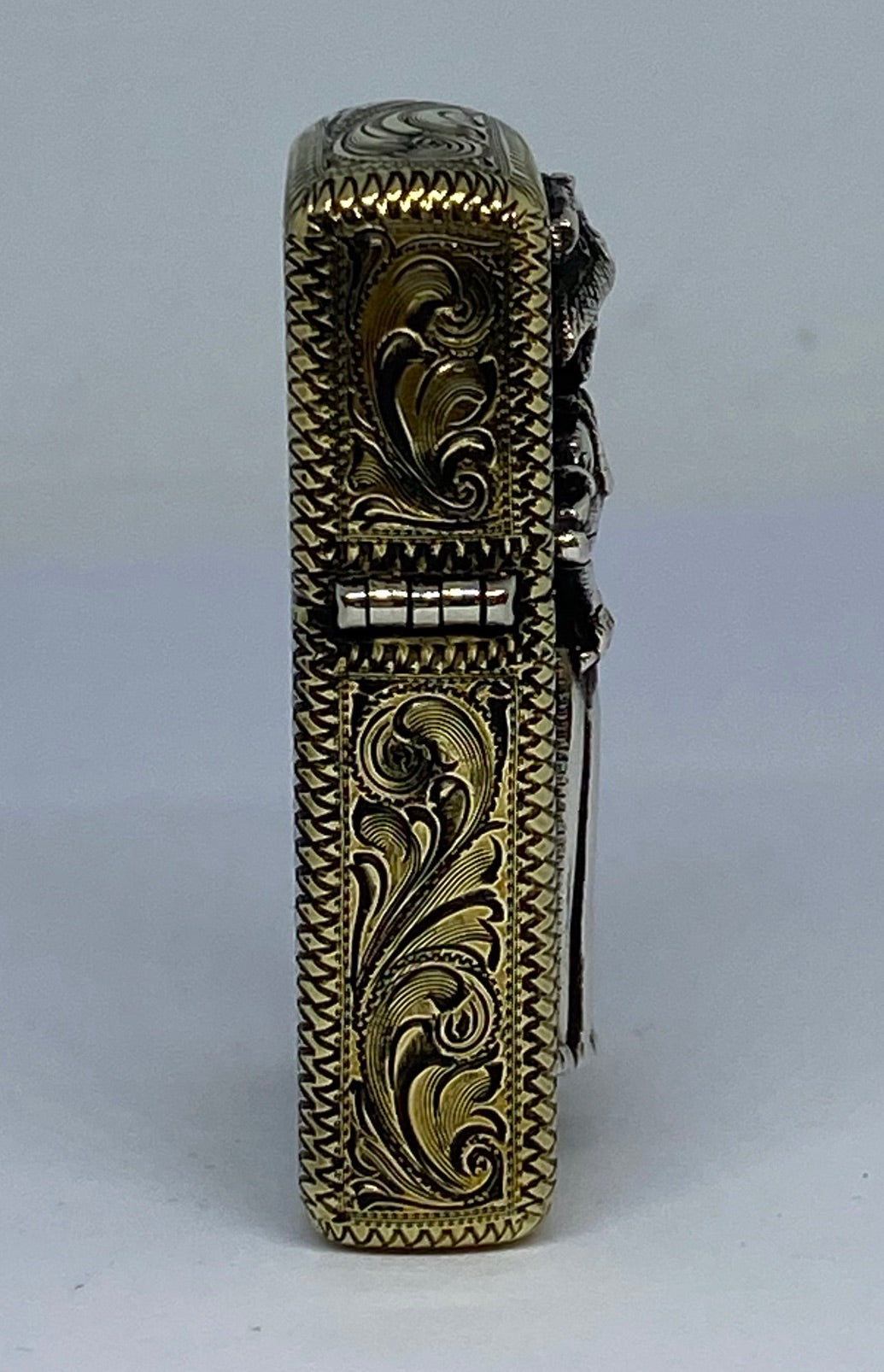 Zippo Lighter with Catrina — Engraved Custom Brass Armor