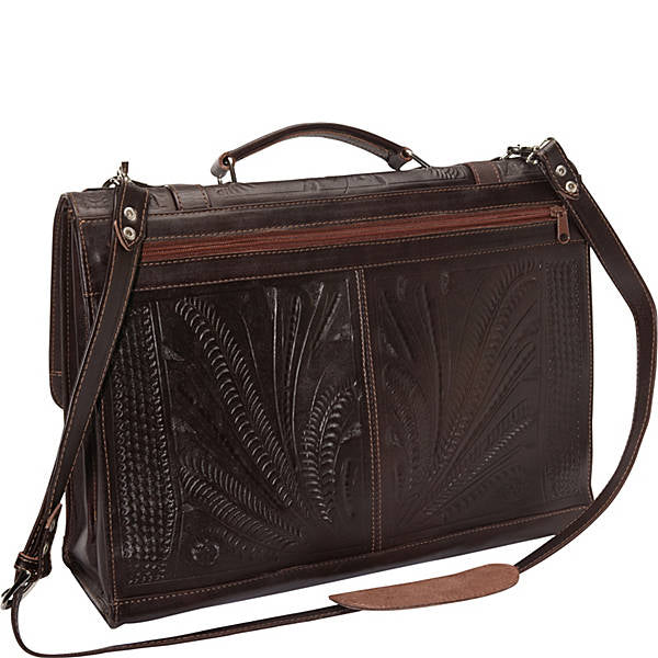 Hand-Tooled Leather Briefcase – Memphis Grand®