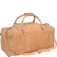 Duffle Bag in Hand Tooled Leather, Small, Multi Colors 480S