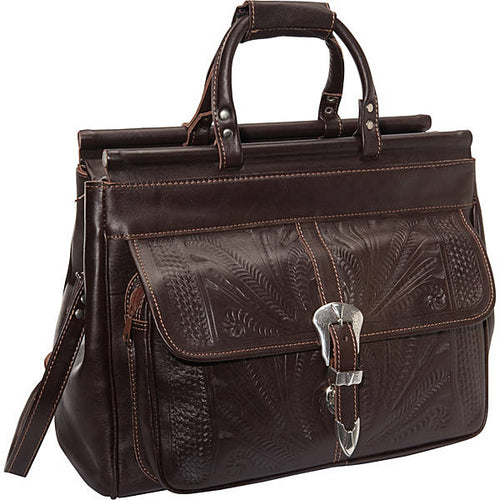 Carry On Bag in Hand Tooled Leather, Multi Colors 823