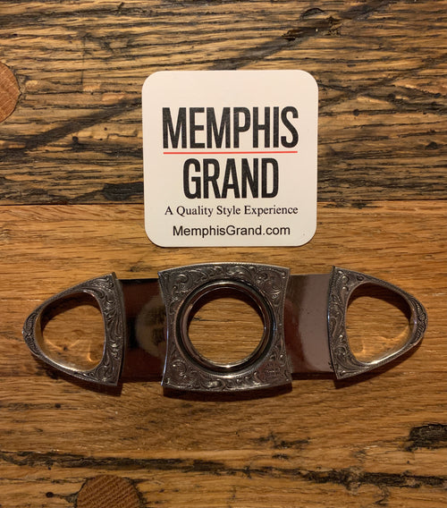 Cigar Cutter — Hand Engraved in Sterling Silver