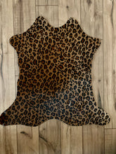 Calf Hide, Leopard Print on Brown
