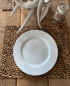 Placemats Set of Two, Cheetah Print Hair on Calf Hide, SALE!