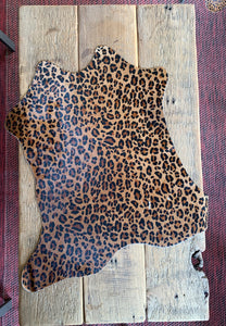 Calf Hide, Leopard Print on Brown