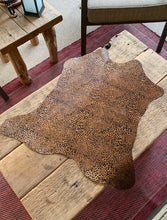 Calf Hide, Leopard Print on Brown