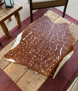 Calf Hide, Axis Deer Print on Hereford