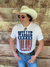 T-Shirt, Willie Nelson Stars & Stripes Unisex Tee, White