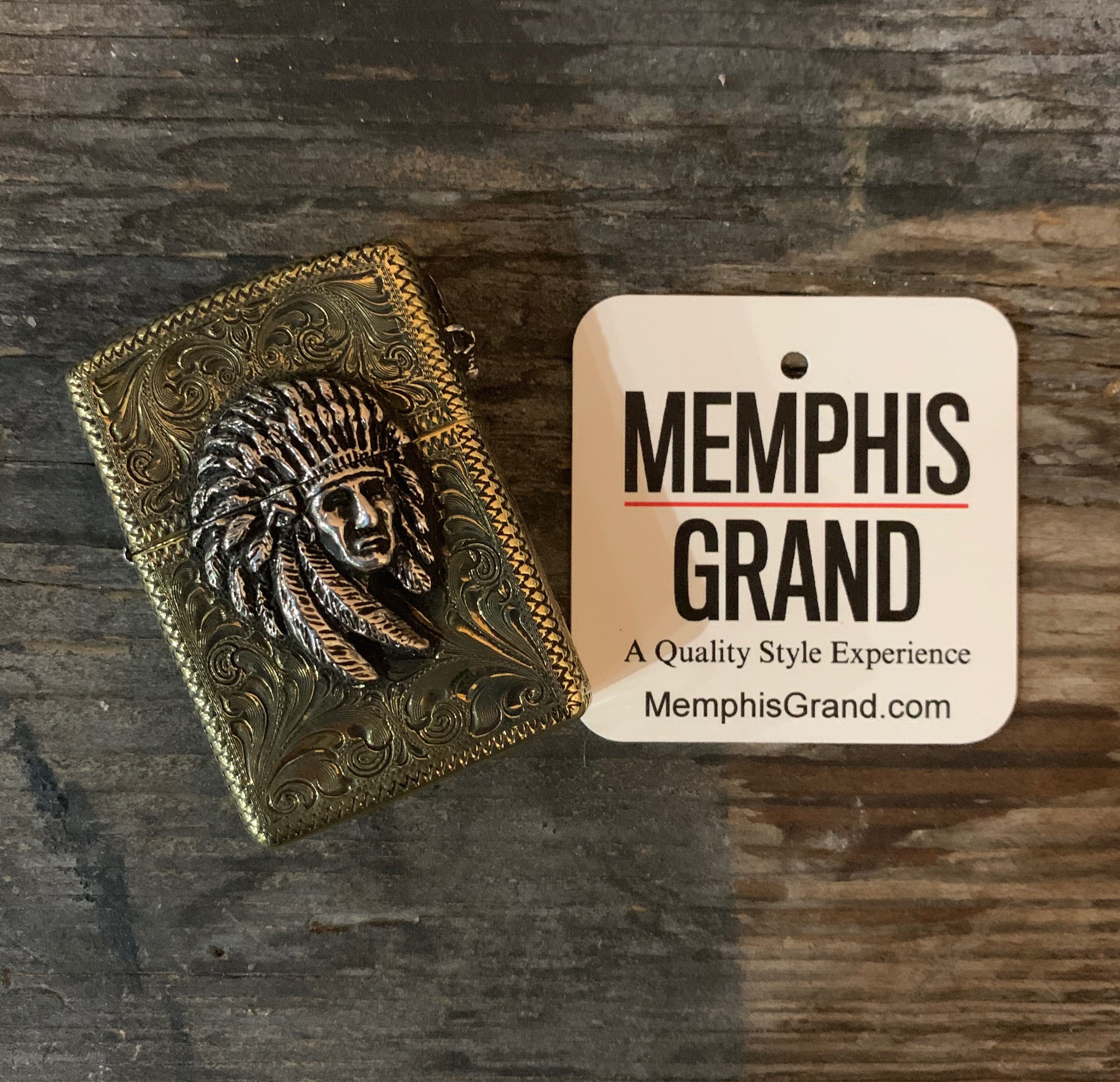 Zippo Lighter, Hand Engraved Brass Armor