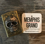 Zippo Lighter, Hand Engraved Brass Armor