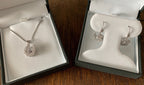 Earrings, Horseshoe Dancing Stone Dangles in Sterling Silver