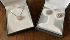 Necklace, Round Bezel Set Pavé Pendant in Sterling Silver - Sale!