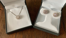Necklace, Round Bezel Set Pavé Pendant in Sterling Silver
