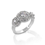 Ring, Three Round Stones in Sterling Silver Ring - Sale!