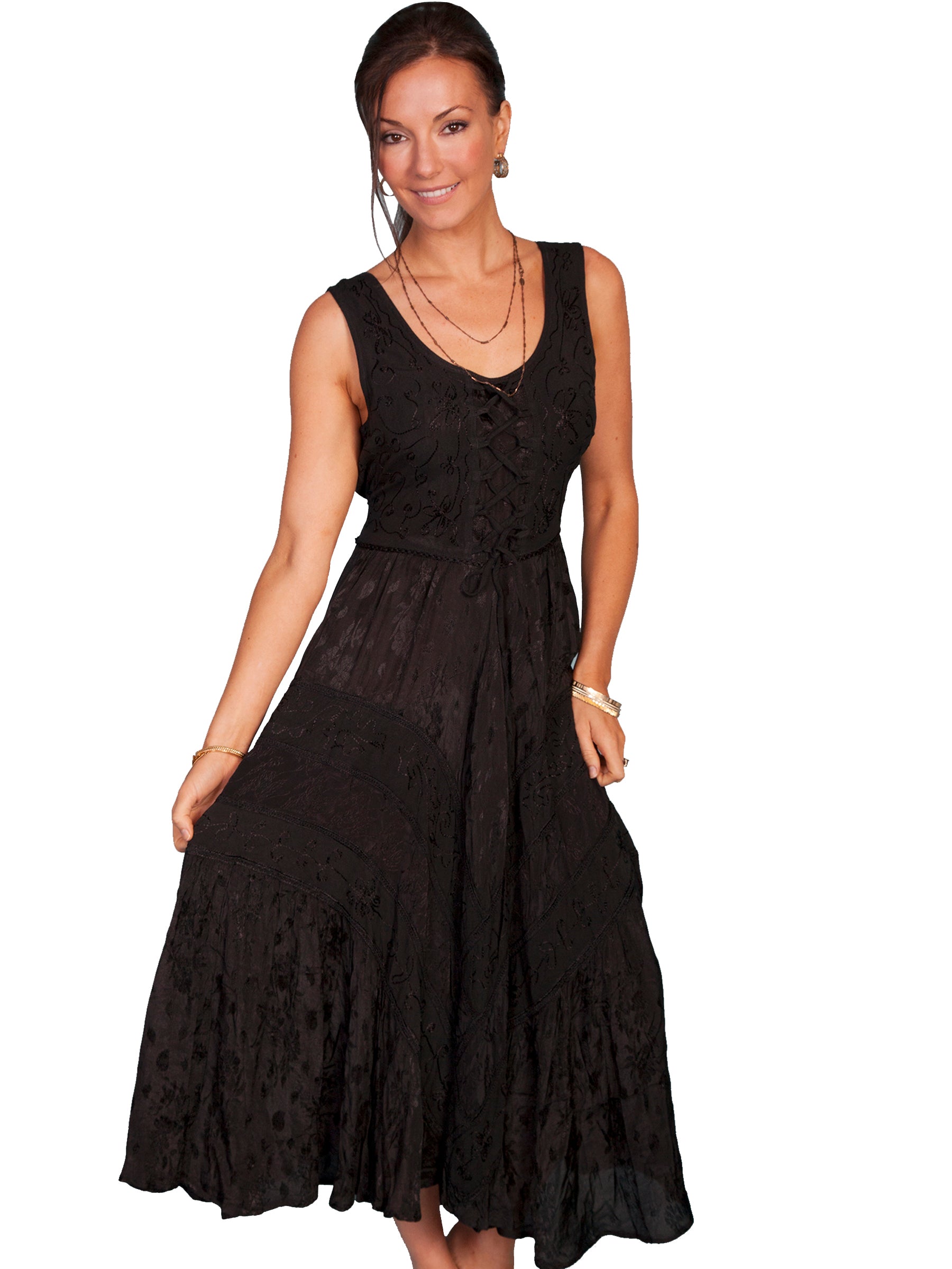 Scully Women's Lace-Up Jacquard Dress Scully Women's Lace-Up Jacquard Dress
